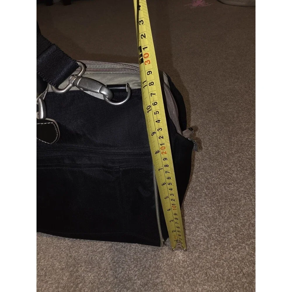 BAGGALLINI Soho-style Duffel Weekender Tote Bag Black Luggage EUC